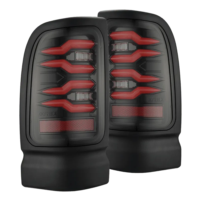 643003 – ALPHAREX USA Tail Light Assembly, LED Smoked Polycarbonate Lens Black Polypropylene Housing With Red Tubes R...